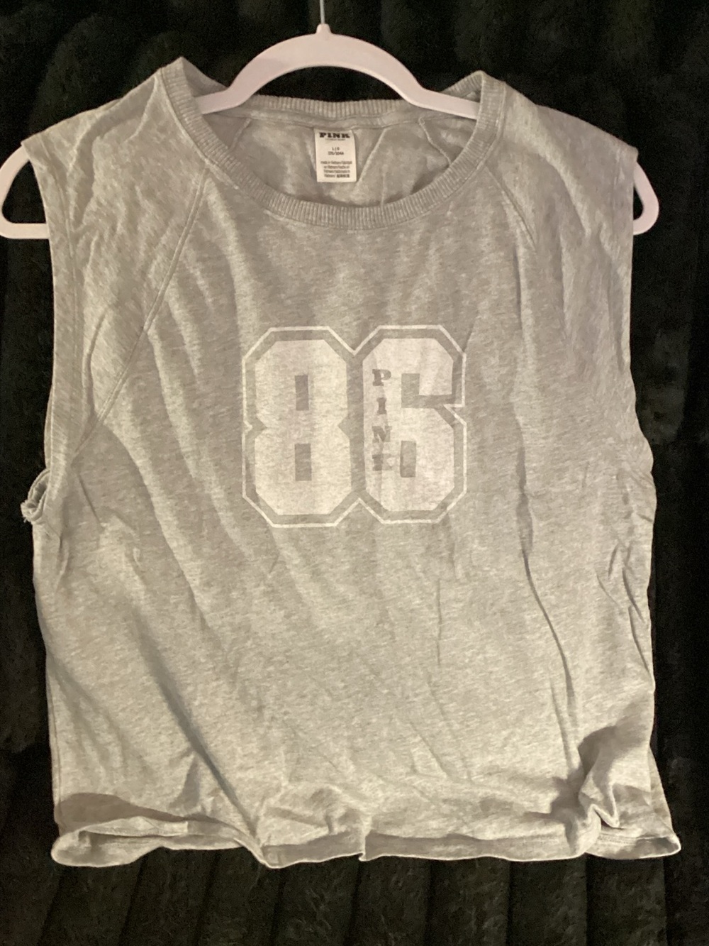 PINK Victoria's Secret Gray Logo Sweatshirt Tee - NWOT!